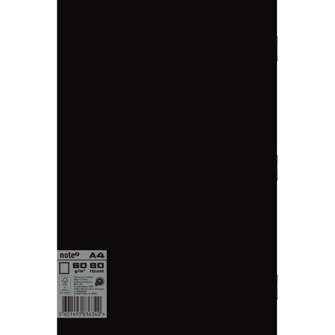 Caderno Agrafado A4 Capa Preta Liso Note!