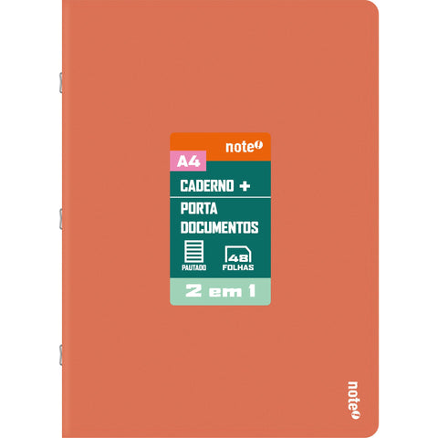 Caderno Agrafado A4 Pautado 2 em 1 (várias opções) Note!