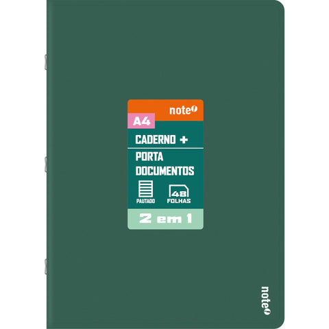 Caderno Agrafado A4 Pautado 2 em 1 (várias opções) Note!