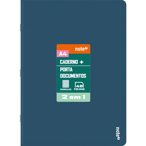 Caderno Agrafado A4 Quadriculado 2 em 1 (várias opções) Note!