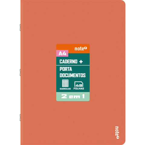 Caderno Agrafado A4 Quadriculado 2 em 1 (várias opções) Note!