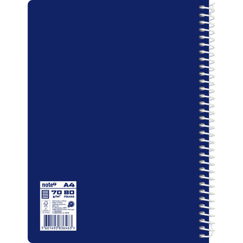 Caderno Espiral A4 Capa Azul Pautado Note!