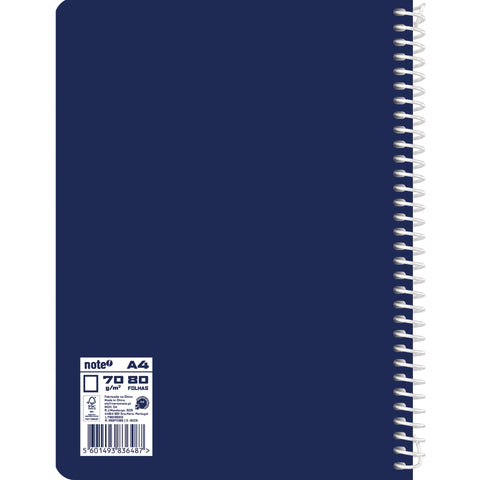 Caderno Espiral A4 Capa Azul Liso Note!