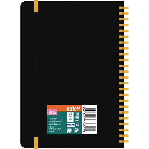 Caderno Espiral A5 Capa Soft Pautado (várias opções) Note!