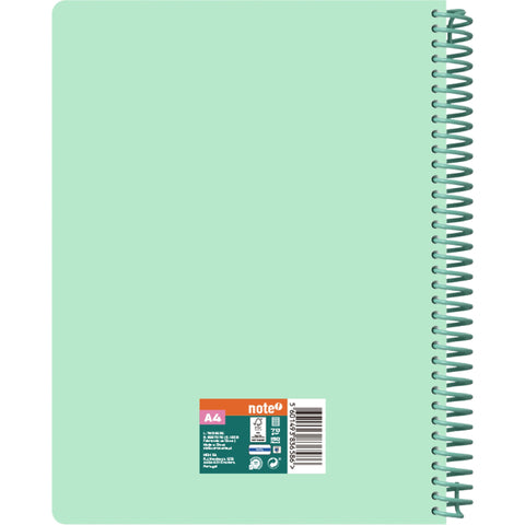Caderno Espiral A4 Capa Dura Pautado Pastel (várias opções) Note!