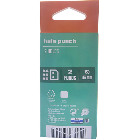 Furador para 10 Folhas Preto Note!