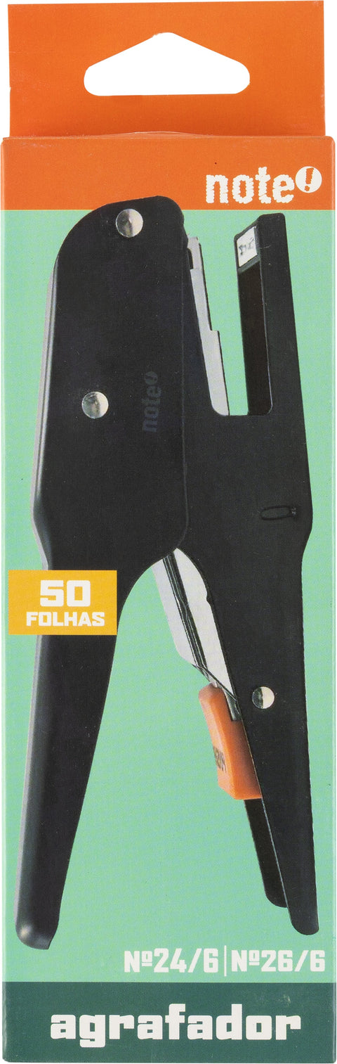 Agrafador Alicate Metálico para 50 Folhas Note!
