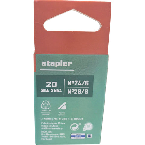 Agrafador Mini Transparente 20 Folhas(várias opções) Note!