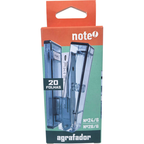 Agrafador Transparente 20 Folhas (várias opções) Note!