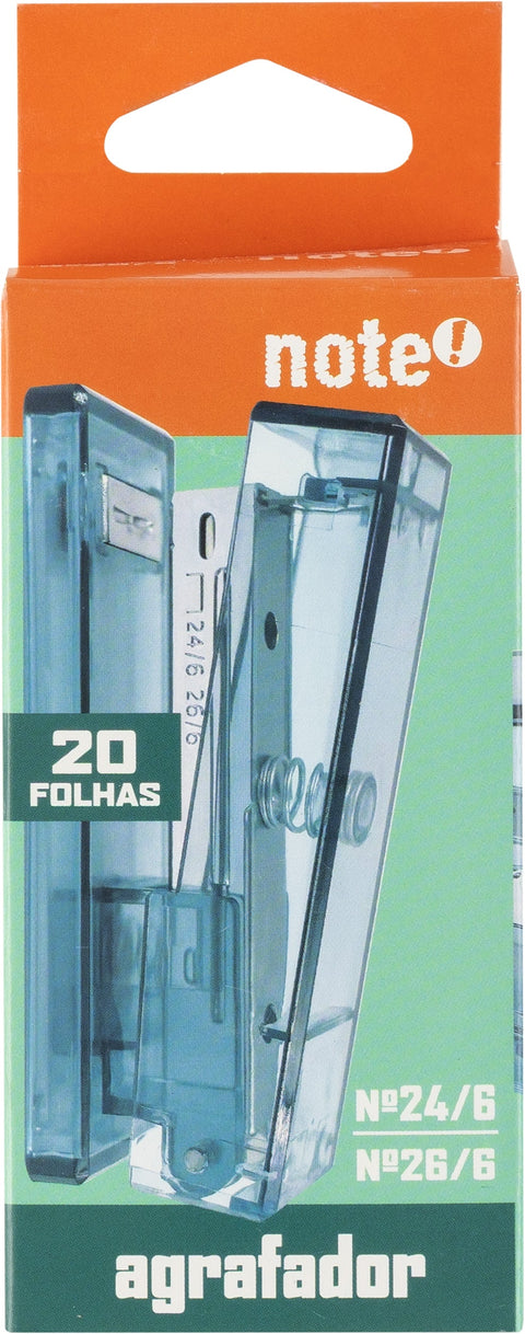 Agrafador Transparente 20 Folhas (várias opções) Note!