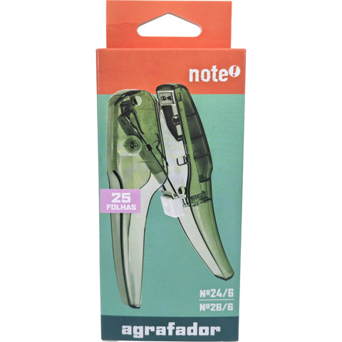 Agrafador Alicate Transparente para 25 Folhas (várias opções) Note!