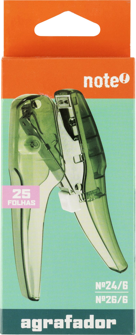 Agrafador Alicate Transparente para 25 Folhas (várias opções) Note!