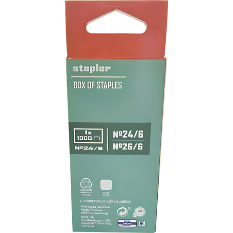 Agrafador Metálico para 25 Folhas com Recarga de 1000 Agrafos Note!