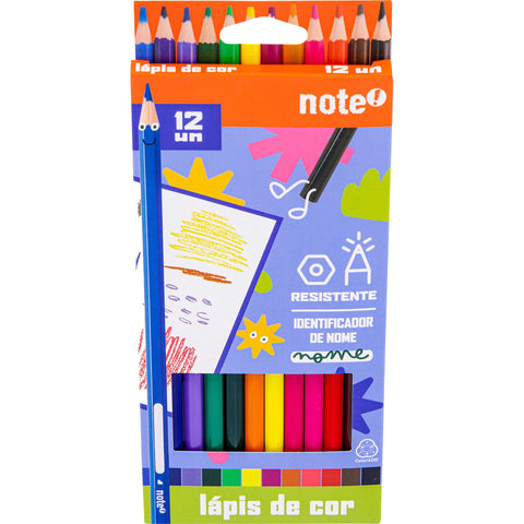Lápis Cor Resina 12 Unidades Note!