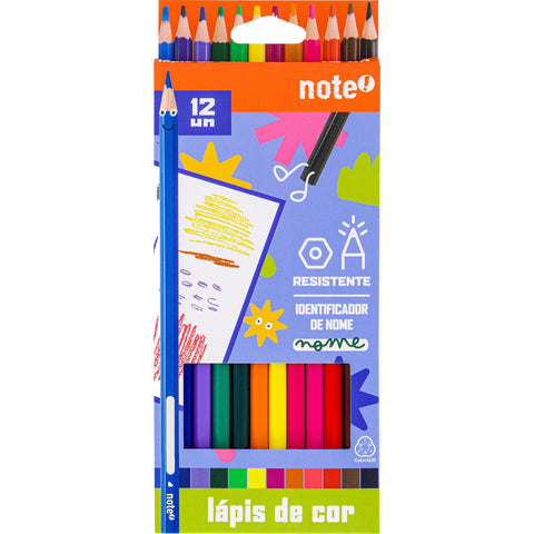 Lápis de Cor em Resina 12 Unidades Note!