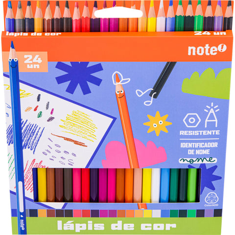 Lápis Cor Resina 24 Unidades Note!