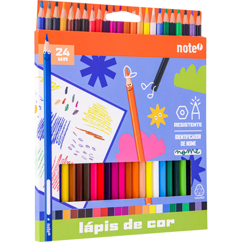 Lápis de Cor em Resina 24 Unidades Note!