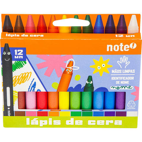 Lápis Cera 12 Unidades Note!