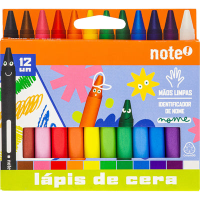 Lápis de Cera 12 Unidades Note!