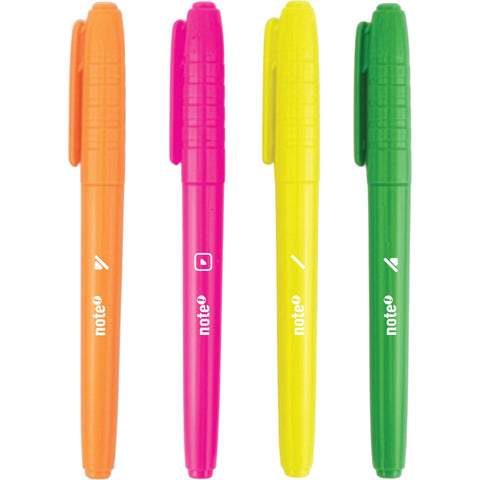 Sublinhador Fino Neon Cores Sortidas 4 Unidades Note!