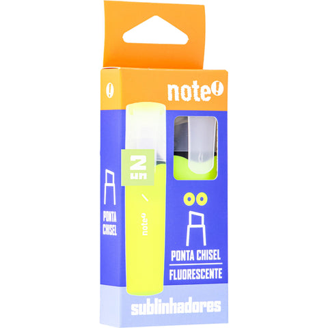 Sublinhador Neon Amarelo 2 Unidades Note!