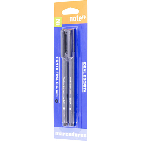 Marcador de Escrita 0.4mm Preto 2 Unidades Note!