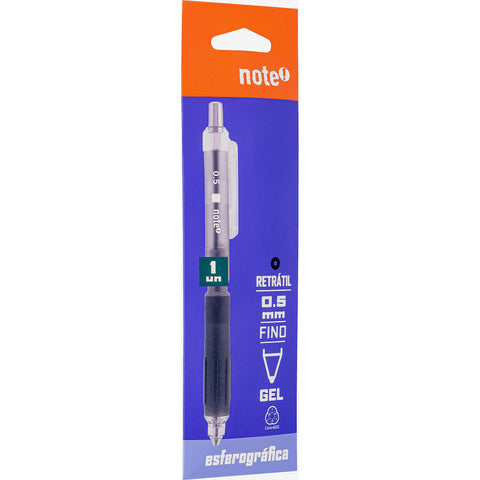 Esferográfica Soft Gel 0.5mm Preta Note!