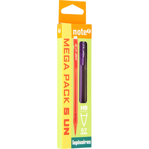Lapiseira 0.7mm 5 Unidades Note!