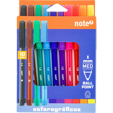 Esferográfica de Várias Cores 10 Unidades Note!