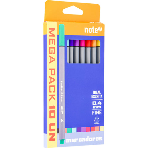 Marcador de Escrita 0.4mm Cores Sortidas 10 Unidades Note!