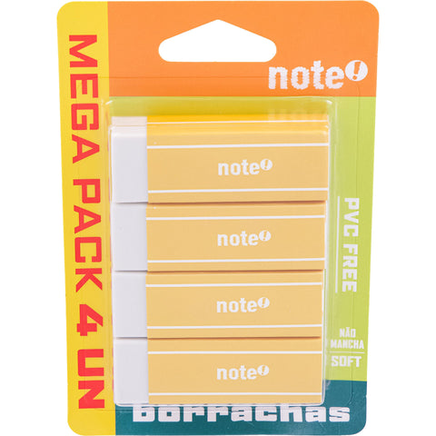 Pack Promocional Borrachas Brancas Tecnic 4 Unidades Note!