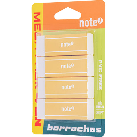 Pack Promocional Borrachas Brancas Tecnic 4 Unidades Note!