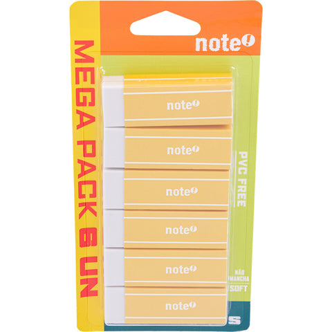 Pack Promocional Borrachas Brancas Tecnic 6 Unidades Note!