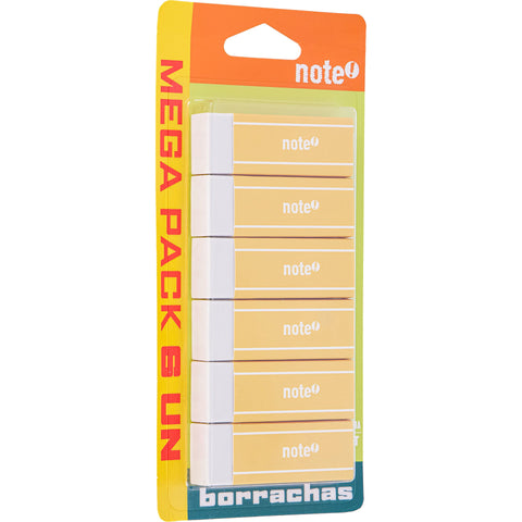 Pack Promocional Borrachas Brancas Tecnic 6 Unidades Note!