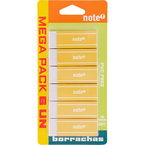 Pack Promocional Borrachas Brancas Tecnic 6 Unidades Note!