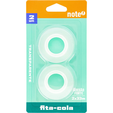Fita Cola Transparente 15mmx33m 2 Unidades Note!