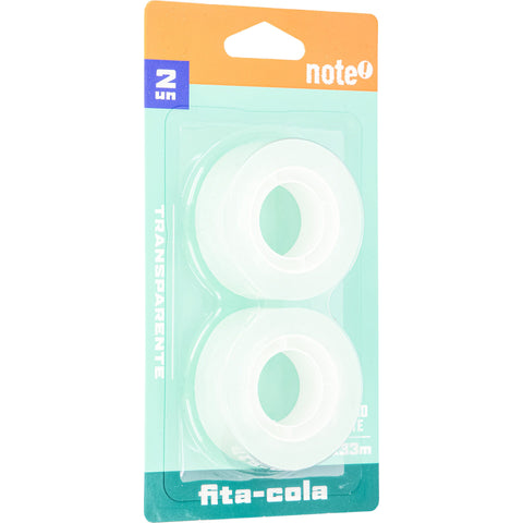 Fita Cola Transparente 19mmx33m 2 Unidades Note!