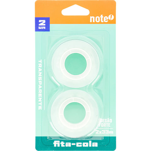 Fita Cola Transparente 19mmx33m 2 Unidades Note!