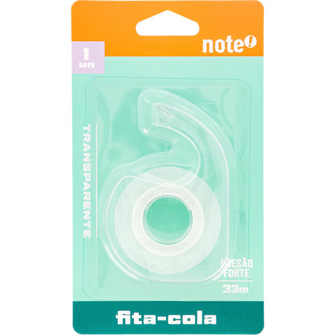 Fita Cola Transparente com Dispensador 19mmx33m Note!