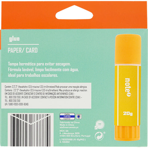 Pack Cola Bastão 20g 5 Unidades Note!