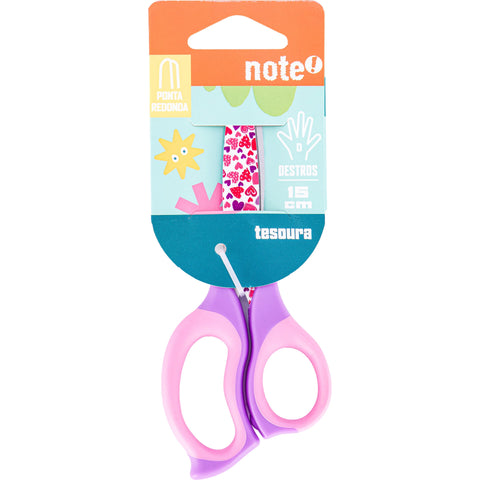 Tesoura 15.5cm Pontas Redondas com Prints (várias opções) Note!