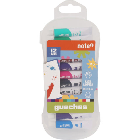 Guache 12x7.5ml Cores Sortidas Note!