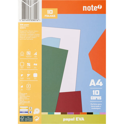 Papel Eva A4 10 Folhas Sortido Note!