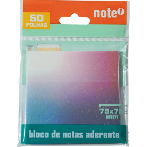 Bloco de Notas Aderentes 75x75mm com Glitter Note!