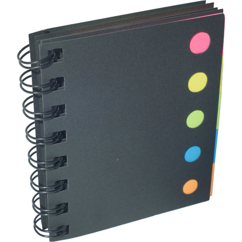 Bloco de Notas Aderentes Espiral 9x25 Folhas de Cores Note!
