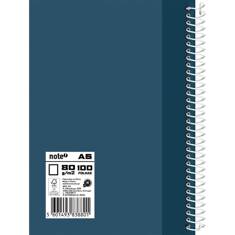Caderno Espiral A5 Capa Dura Liso (várias opções) Note!