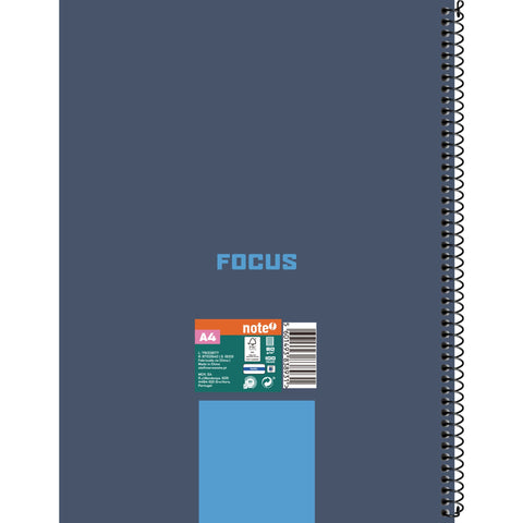 Caderno Espiral A4 Capa Dura Pautado Banda de Cor (várias opções) Note!