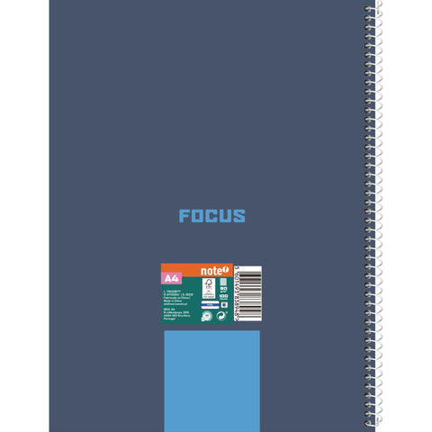 Caderno Espiral Formato A4 Cdura Q 100 F 80 G 5 Banda Note!