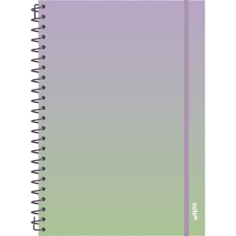 Caderno Espiral A4 Capa Dura com Elástico Degradê Pautado (várias opções) Note!