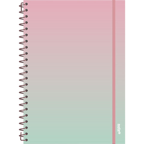 Caderno Espiral A4 Capa Dura com Elástico Degradê Quadriculado (várias opções) Note!